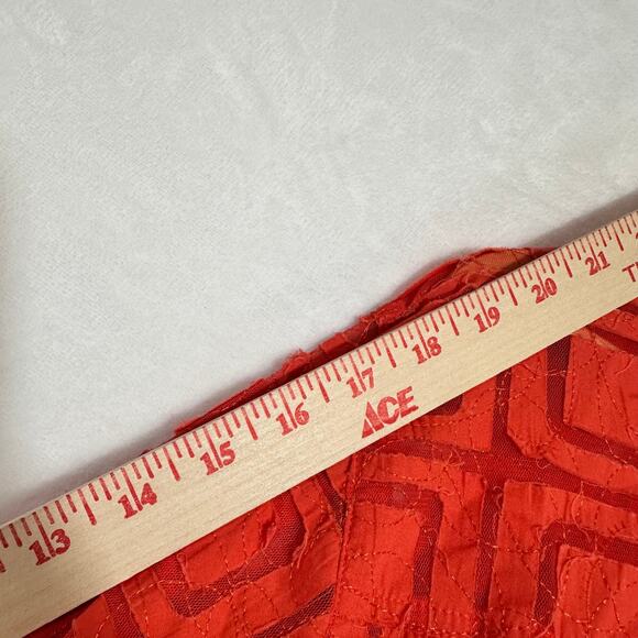 Ruby Road Orange Sheer Top Plus 20W‎ Mother of Pearl Buttons 3/4 Roll Tab Fringe - Picture 8 of 10